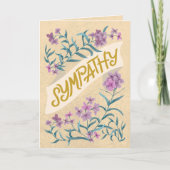 Sympathy Peach Soft Pastel Floral Banner Card Kaart (Voorkant)