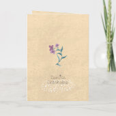Sympathy Peach Soft Pastel Floral Banner Card Kaart (Achterkant)