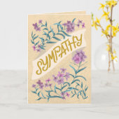 Sympathy Peach Soft Pastel Floral Banner Card Kaart (Gele Bloem)
