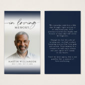 Sympathy Photo In Loving Memory Prayer Card Visitekaartje (Voorkant /achterkant)