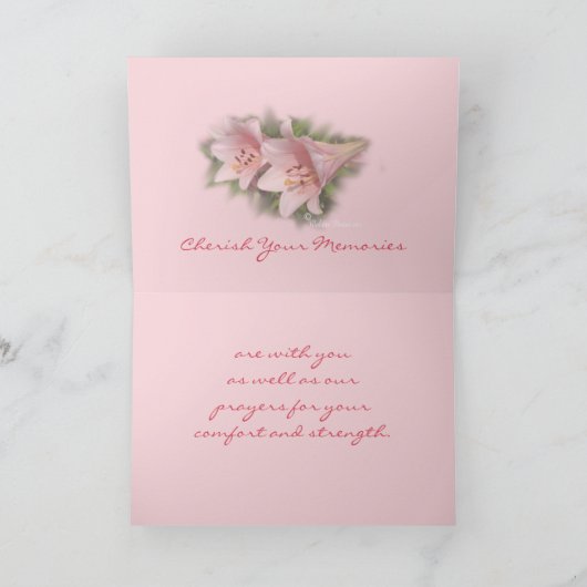 Sympathy- PK Trompet Lily- aanpassen van elke gele Kaart (Binnen)