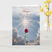 Sympathy Red Rose Gepersonaliseerde naam Spirituee Kaart (Gele Bloem)