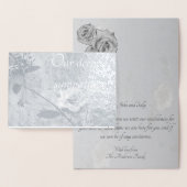 Sympathy Roos Silver Foil Kaart (Display)
