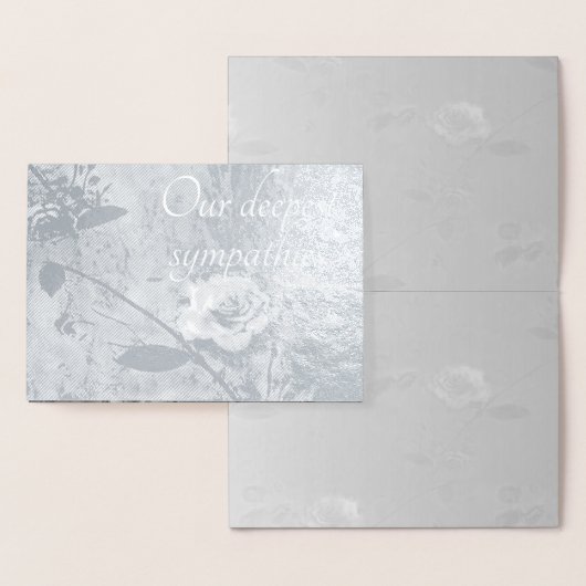 Sympathy Roos Silver Foil Kaart (Display)