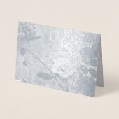 Sympathy Roos Silver Foil Kaart (Voorkant)
