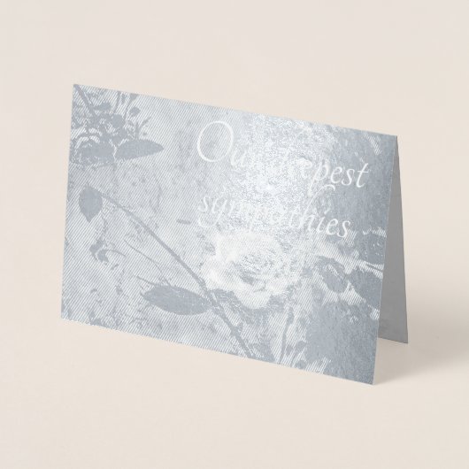 Sympathy Roos Silver Foil Kaart (Voorkant)