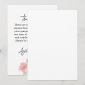 Sympathy Rose Funeral Thank You Card Bedankkaart (Voorkant / Achterkant)