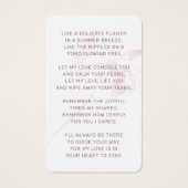 Sympathy Roze Bloemen Foto Memorial Funeral Kaart (Achterkant)