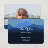 Sympathy Starry Mountain Night Bedankkaart (Voorkant / Achterkant)