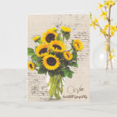 Sympathy Sunflower Bouquet on Brick Kaart (Gele Bloem)