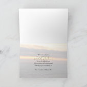 Sympathy Thank You Card - Sunset Dank u wel Bedankkaart (Binnen)