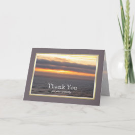 Sympathy Thank You Card - Sunset Dank u wel Bedankkaart