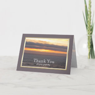 Sympathy Thank You Card - Sunset Dank u wel Bedankkaart