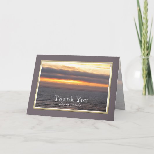 Sympathy Thank You Card - Sunset Dank u wel Bedankkaart (Voorkant)