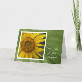 Sympathy Thank You Card - Zonnebloem Dank u Bedankkaart