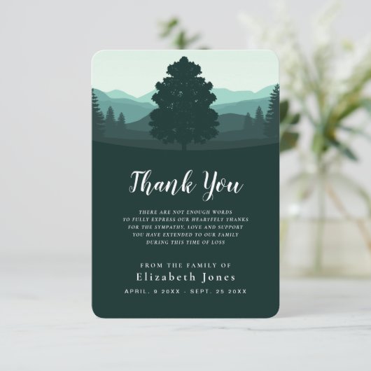 Sympathy Tree of Life Bedankkaart (Staand voorkant)