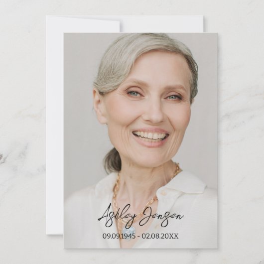 Sympathy Tulip Photo Funeral Thank You Card Bedankkaart (Voorkant)