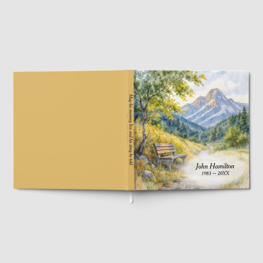 Sympathy Waterverf Mountain Bench Gastenboek (Volledig)