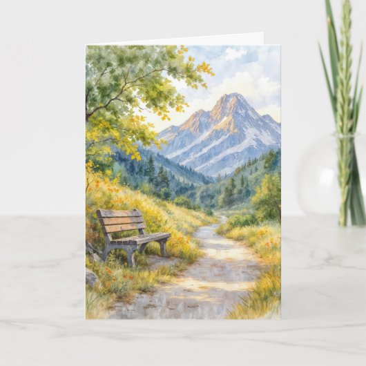 Sympathy Waterverf Mountain Bench Kaart (Voorkant)