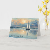 Sympathy Waterverf Zeilboot op Ocean Water Kaart (Gele Bloem)