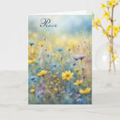 Sympathy Wilflower Meadow Kaart (Gele Bloem)