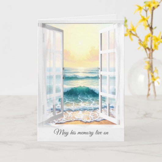 Sympathy Window met Ocean Surf Kaart (Gele Bloem)