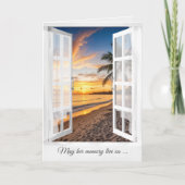 Sympathy Window met zonsopgang aan het strand Kaart (Voorkant)