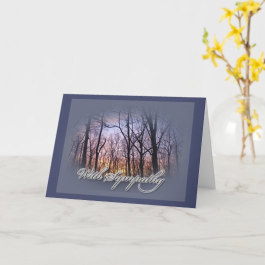 Sympathy Woodland Sunset Kaart (Gele Bloem)