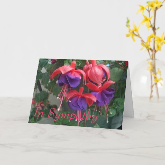 SympathyFuschia Kaart (Gele Bloem)