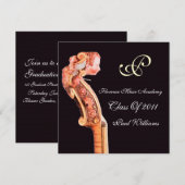 SYMPHONIA CLASSIC MUSIC AFSTUDEER MONOGRAM KAART (Voorkant / Achterkant)