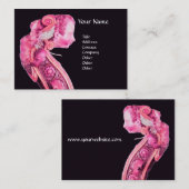 SYMPHONIA CLASSIC MUSIC Pink Fuchsia Violin Scroll Visitekaartje (Voorkant / Achterkant)
