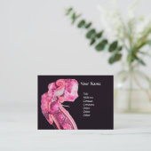 SYMPHONIA CLASSIC MUSIC Pink Fuchsia Violin Scroll Visitekaartje (Staand voorkant)