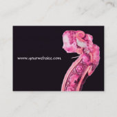 SYMPHONIA CLASSIC MUSIC Pink Fuchsia Violin Scroll Visitekaartje (Achterkant)