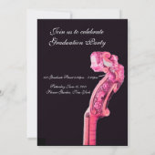 SYMPHONIA CLASSIC MUZIEK AFSTUDEREN MONOGRAM roze Kaart (Achterkant)