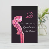 SYMPHONIA  KLASIEKE MUZIEK AFstudeer MONOGRAM roze Kaart (Staand voorkant)