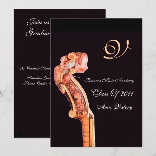 SYMPHONIA  KLASIEKE MUZIEK AFSTUDEERPROJECT bruin Kaart (Voorkant / Achterkant)