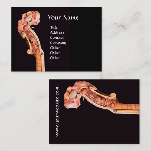 SYMPHONIA / KLASSIEKE MUZIEK Rood Bruin Zwart Visitekaartje (Voorkant / Achterkant)