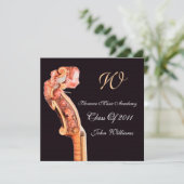 SYMPHONIE CLASSIC MUZIEK AFSTUDEREN MONOGRAM bruin Kaart (Staand voorkant)