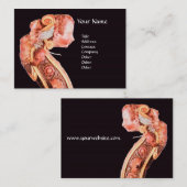 SYMPHONIË, CLASSIC MUZIEK Antiek Violin Scroll Visitekaartje (Voorkant / Achterkant)