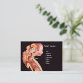 SYMPHONIË, CLASSIC MUZIEK Antiek Violin Scroll Visitekaartje (Staand voorkant)