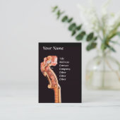 SYMPHONIË, CLASSIC MUZIEK Antiek Violin Scroll Visitekaartje (Staand voorkant)