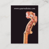 SYMPHONIË, CLASSIC MUZIEK Antiek Violin Scroll Visitekaartje (Achterkant)