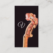 SYMPHONIË, CLASSIC MUZIEK INSTRUMENT Violin Scroll Visitekaartje (Achterkant)