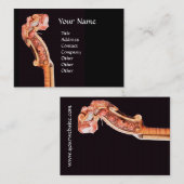 SYMPHONIË, KLASSIC MUZIEK ANTIEK VIOLIN SCROLL VISITEKAARTJE (Voorkant / Achterkant)