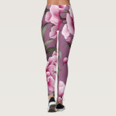 Symphoniepatroon van orchideeën leggings (Achterkant)
