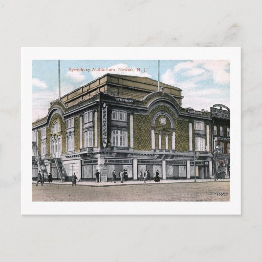 Symphony Auditorium, Newark NJ 1915  Briefkaart (Voorkant)