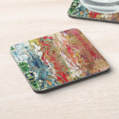 Symphony of Chaos - Abstract palet van echte artie Bier Onderzetter (Linkerzijde)