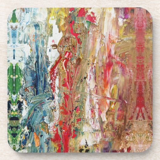 Symphony of Chaos - Abstract palet van echte artie Bier Onderzetter (Voorkant)