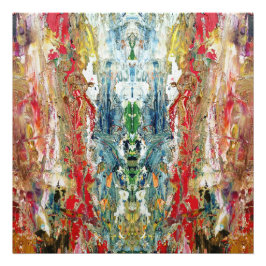 Symphony of Chaos - Abstract palet van echte artie Foto Afdruk