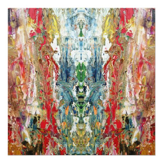 Symphony of Chaos - Abstract palet van echte artie Foto Afdruk (Voorkant)